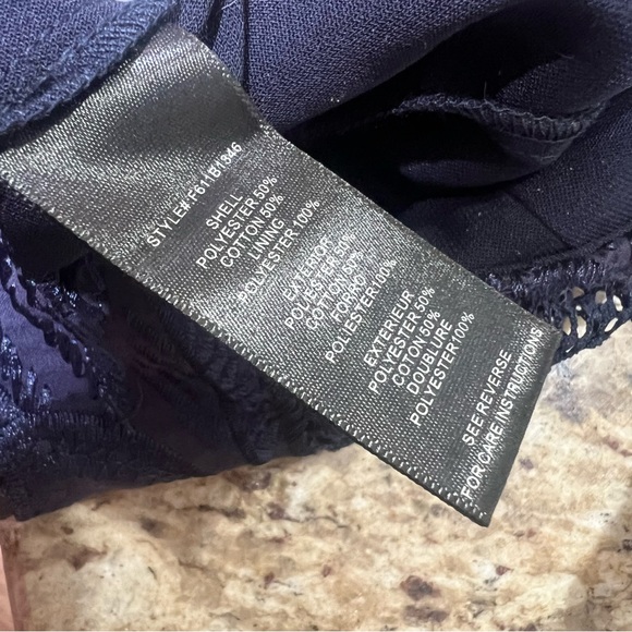 Adelyn Rae Navy Lace Floral Romper Medium - Picture 5 of 10